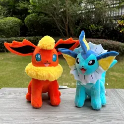 2 Styles Pokemon Plush New Squat Flareon Vaporeon Lovely Stuffed Toys Cartoon Soft Doll Gift