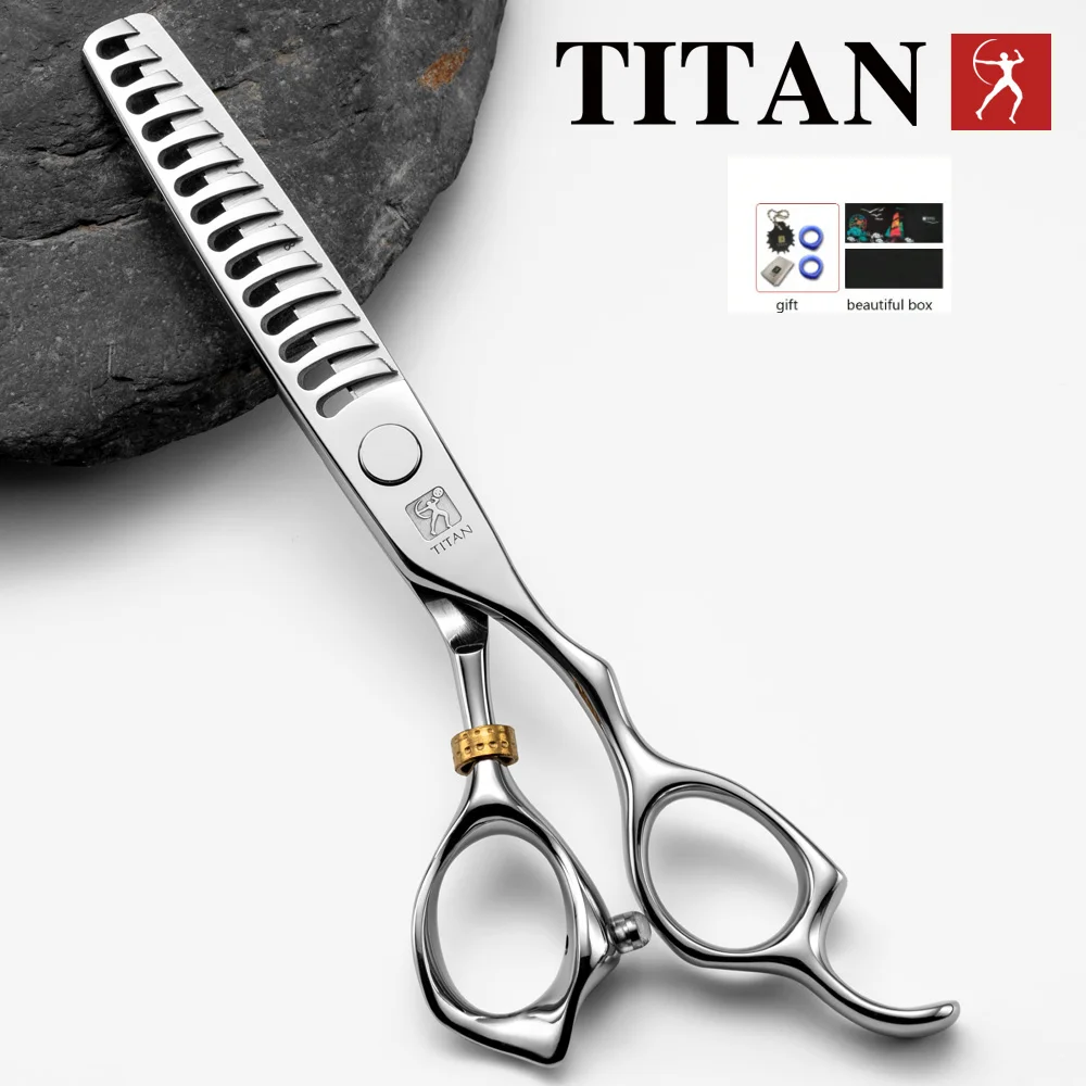 TITAN Professionelle Friseurwerkzeuge Haarschere Effilierschere Friseurschere 5,0/5,5/6,0/6,5 Zoll Japan 440C Stahl