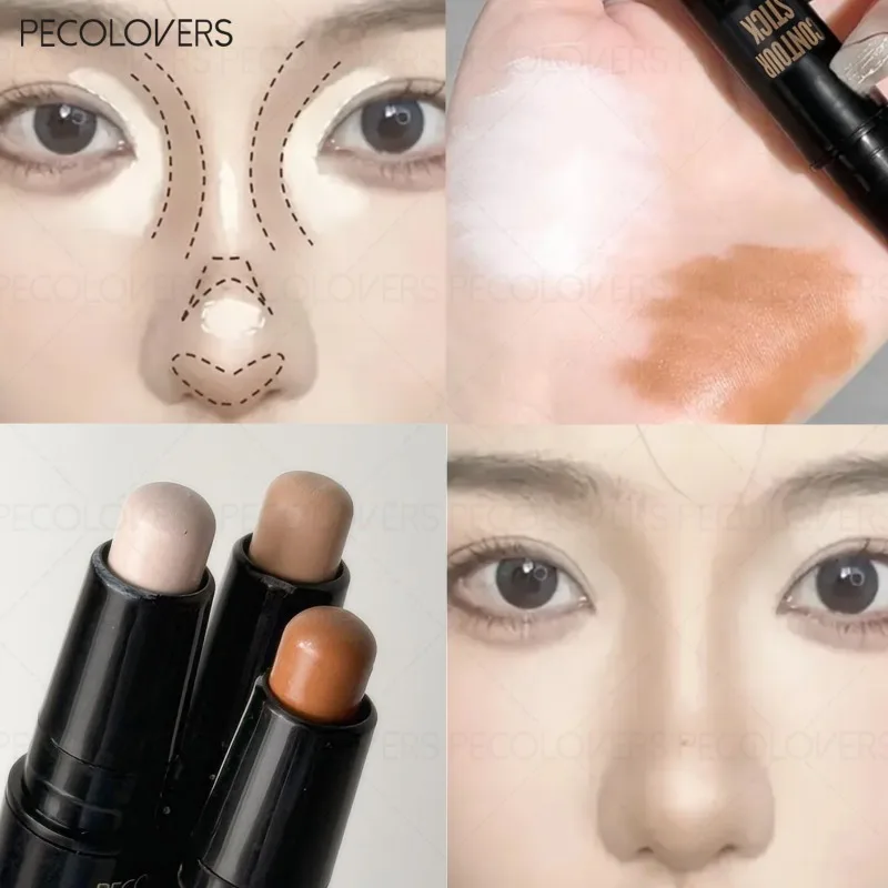 كونسيلر مزدوج الرأس، يسلط الضوء على الوجه ثلاثي الأبعاد، عصا تحديد الظل، مستحضرات تجميل للوجه