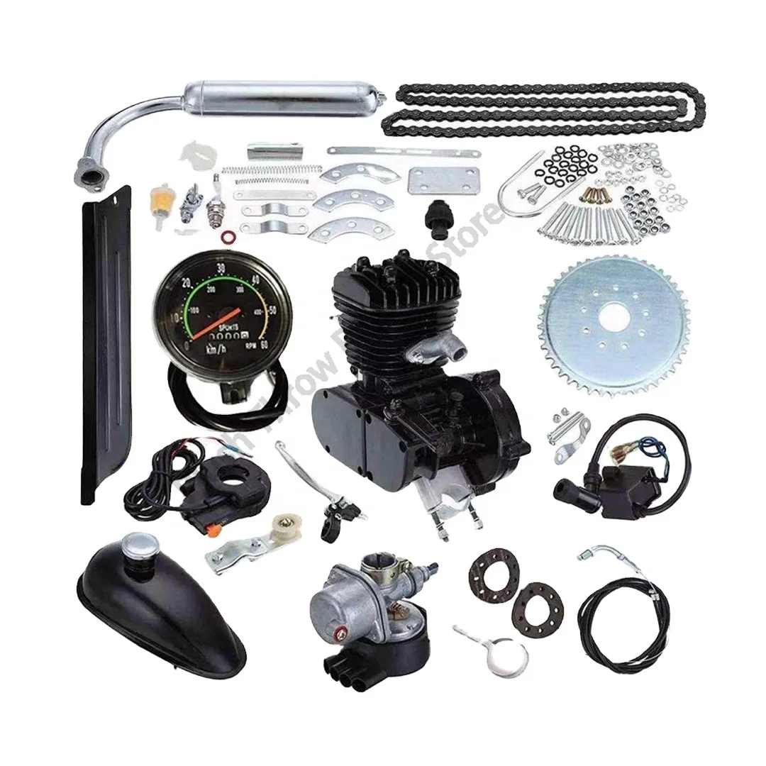 

80cc Bicycle Motor Kit 48cc 2-Stroke Gas Motorized Bike Motor Kit