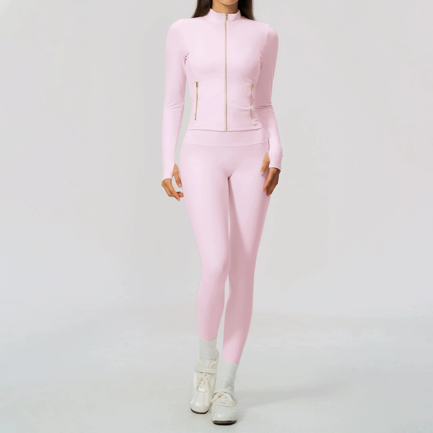 Sports Set Women's Tracksuits Yoga Clothes Women Long Sleeves Top High Wais Leggings Fitness Suit Sportwear Workout Jackets Suit