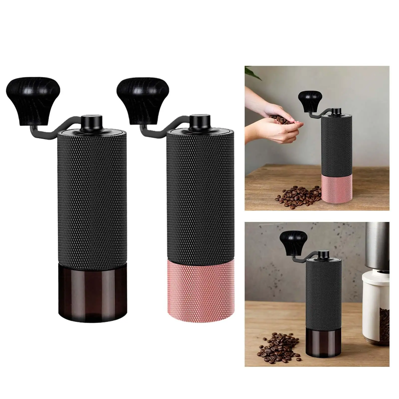 Household Manual Coffee Grinder Hand Crank Coffee Mill Professional Adjustable