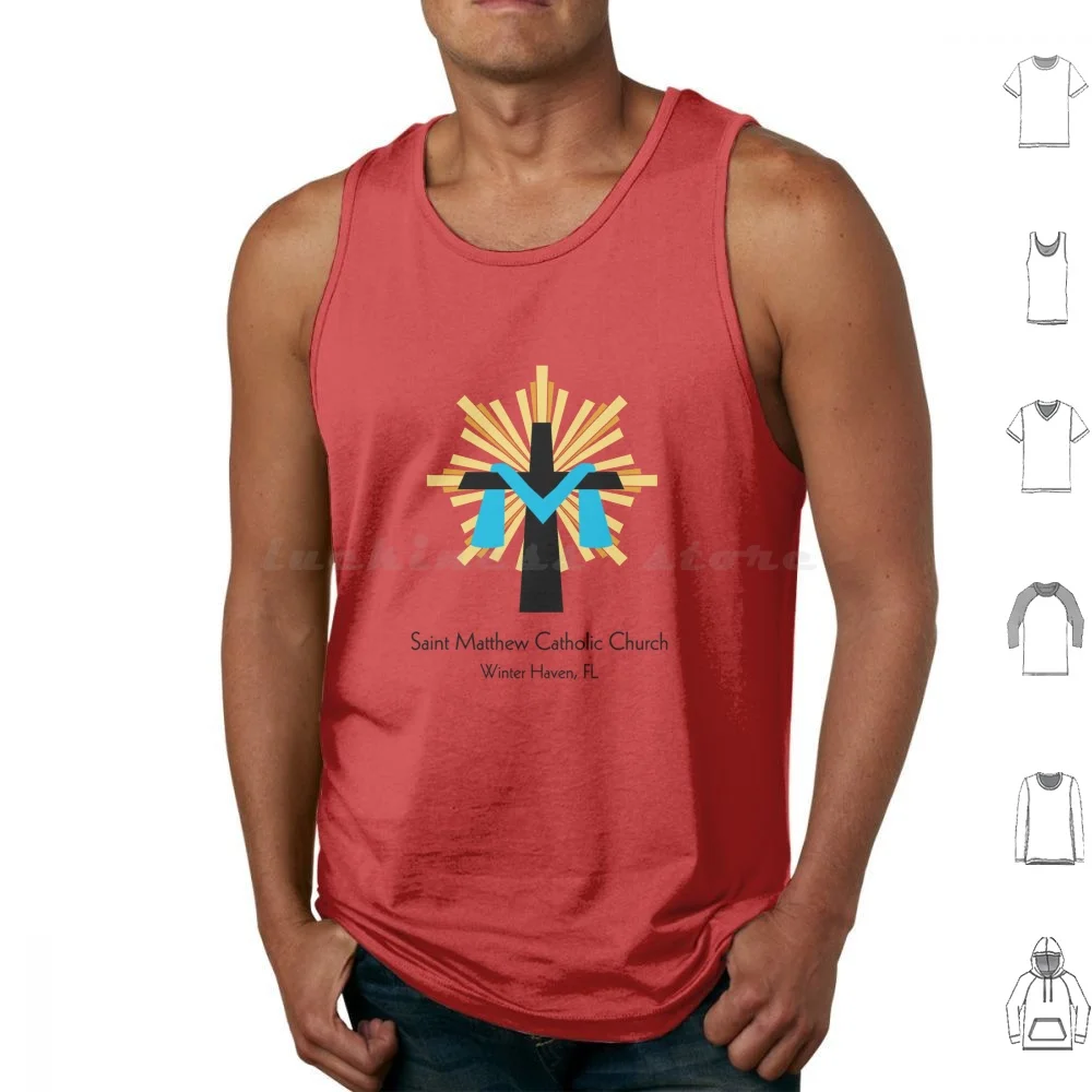 St. Matthew Catholic Church Winter Haven , Fl Tank Tops Print Cotton Smcc Saint Matthew Catholic Church Winter Haven Smcc