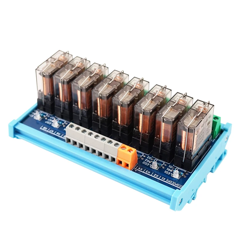 

8 Channel Hongfa Single Open Relays DC24V 16A Electromagnetic Relay Module for Industry Control