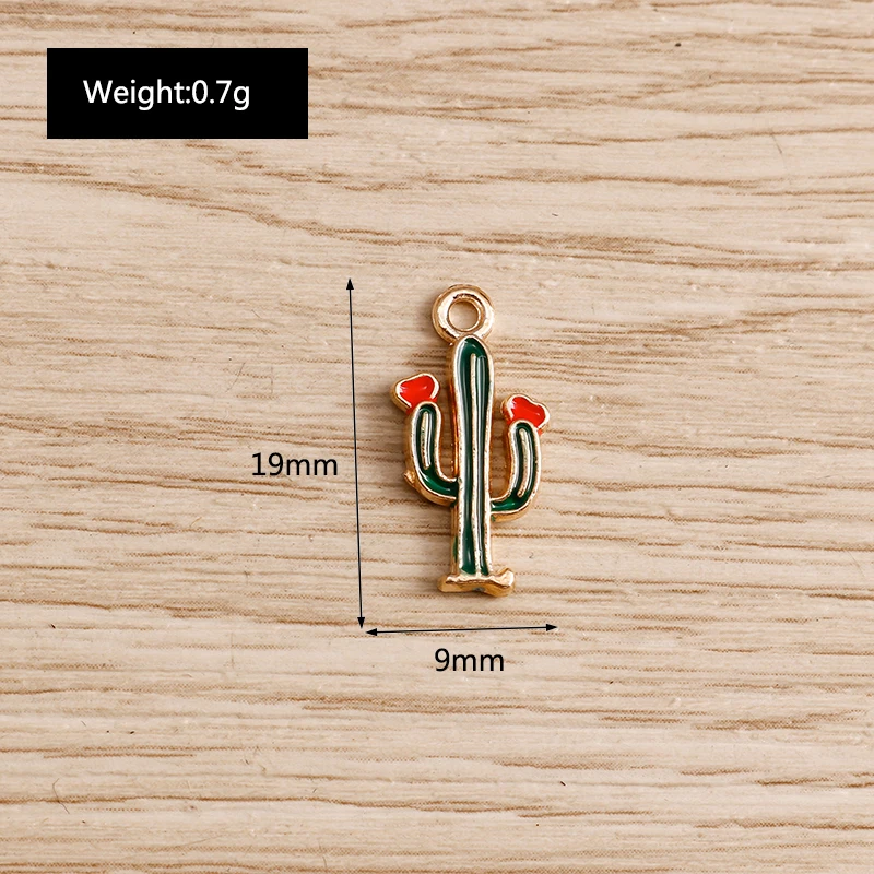 Tusember 10 Teile/los Emaille Niedlichen Kaktus Alpaka Charme für DIY Schmuck Machen Tropfen Ohrring Armband Handgemachte Accessoires Versorgung – Detail 3