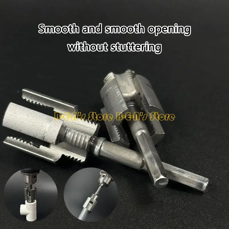 Y1AD 2Pieces Electric Drill Compatible Pipe Threading Attachments Internal & External Pipe Threader Cutter For Hole Cutting
