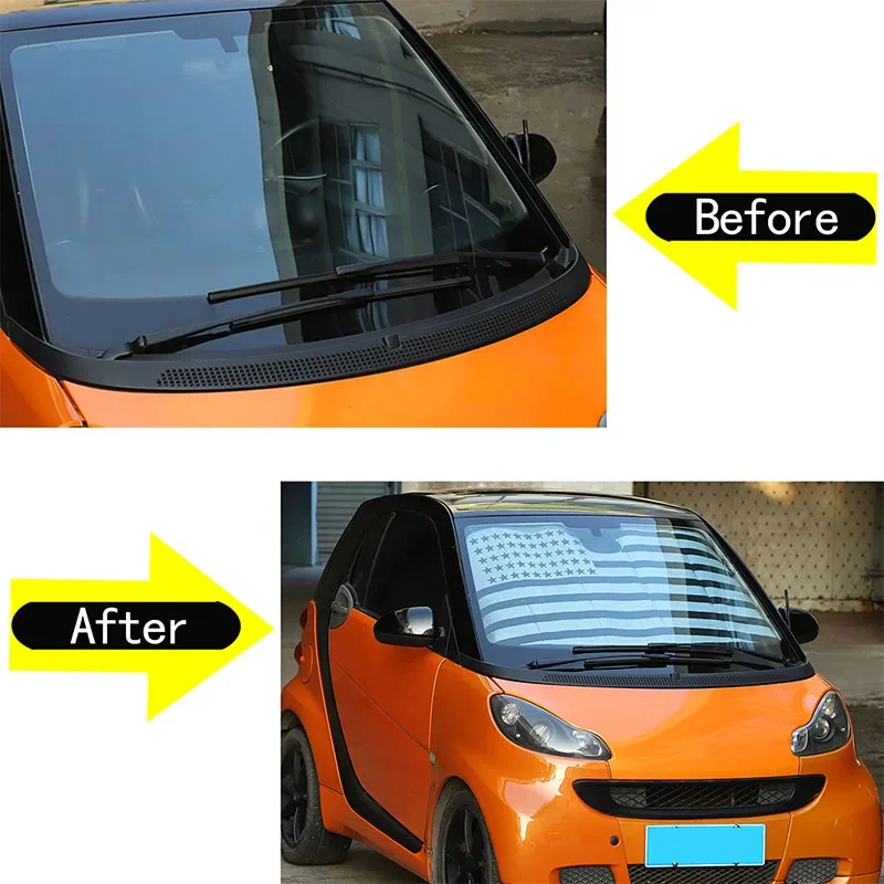 

Aluminum Foil/Silver Tape For Mercedes-Benz Smart Fortwo 451 453 2015-2021 Car Front Windshield Anti-UV Sun Shade Accessories