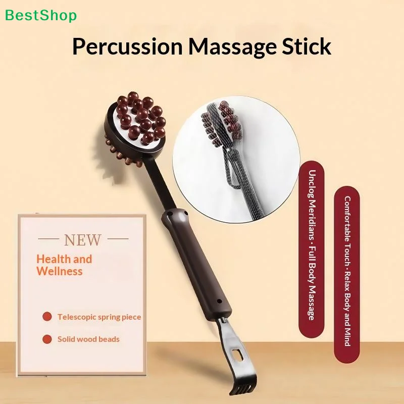 〔Y〕Double-sided Massage Hammer Body Beating Hammer Retractable Beating Back Artifact Massage Beating Hammer Massage Hammer 1PC