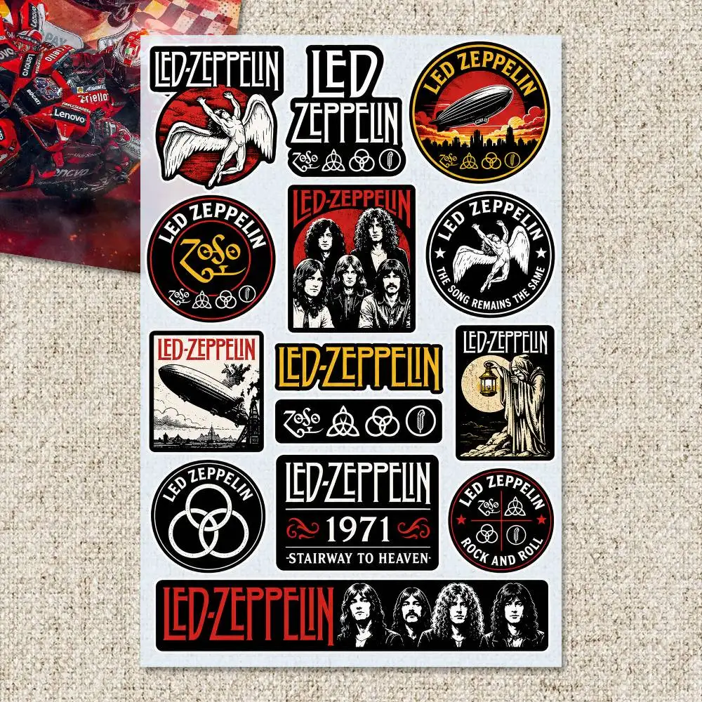 L-Led Zeppelin  Decal Set High Quality Printed and Cut Stickers Motorcycle Sticker view 3