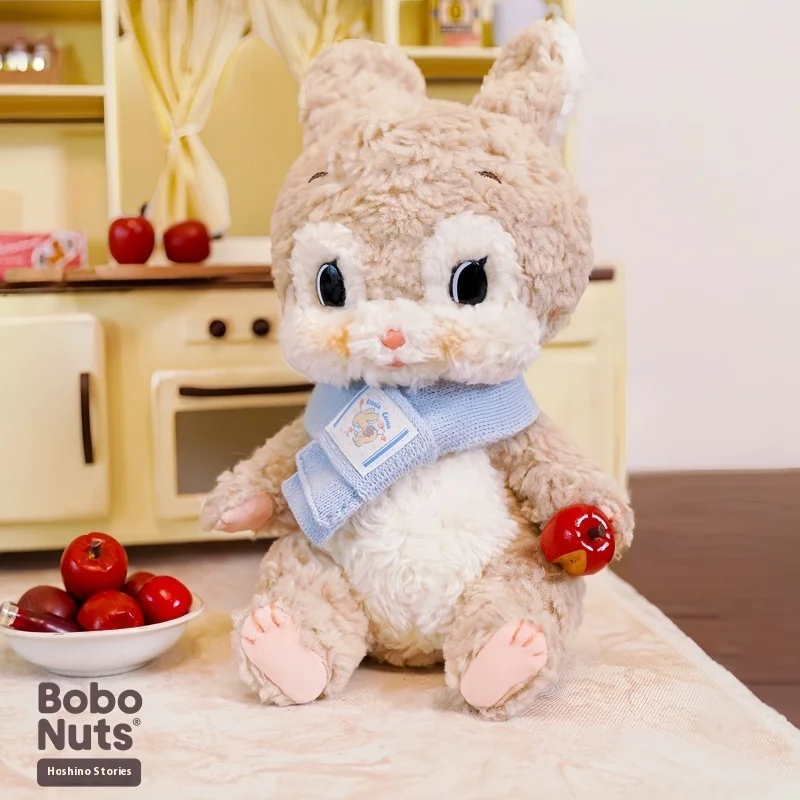 Echtes Bobonuts Little Luna Plüschtier, beruhigende gefüllte Kaninchenpuppe für Säuglinge und Mütter, 19 cm, weicher Stoff, ungiftiges Material