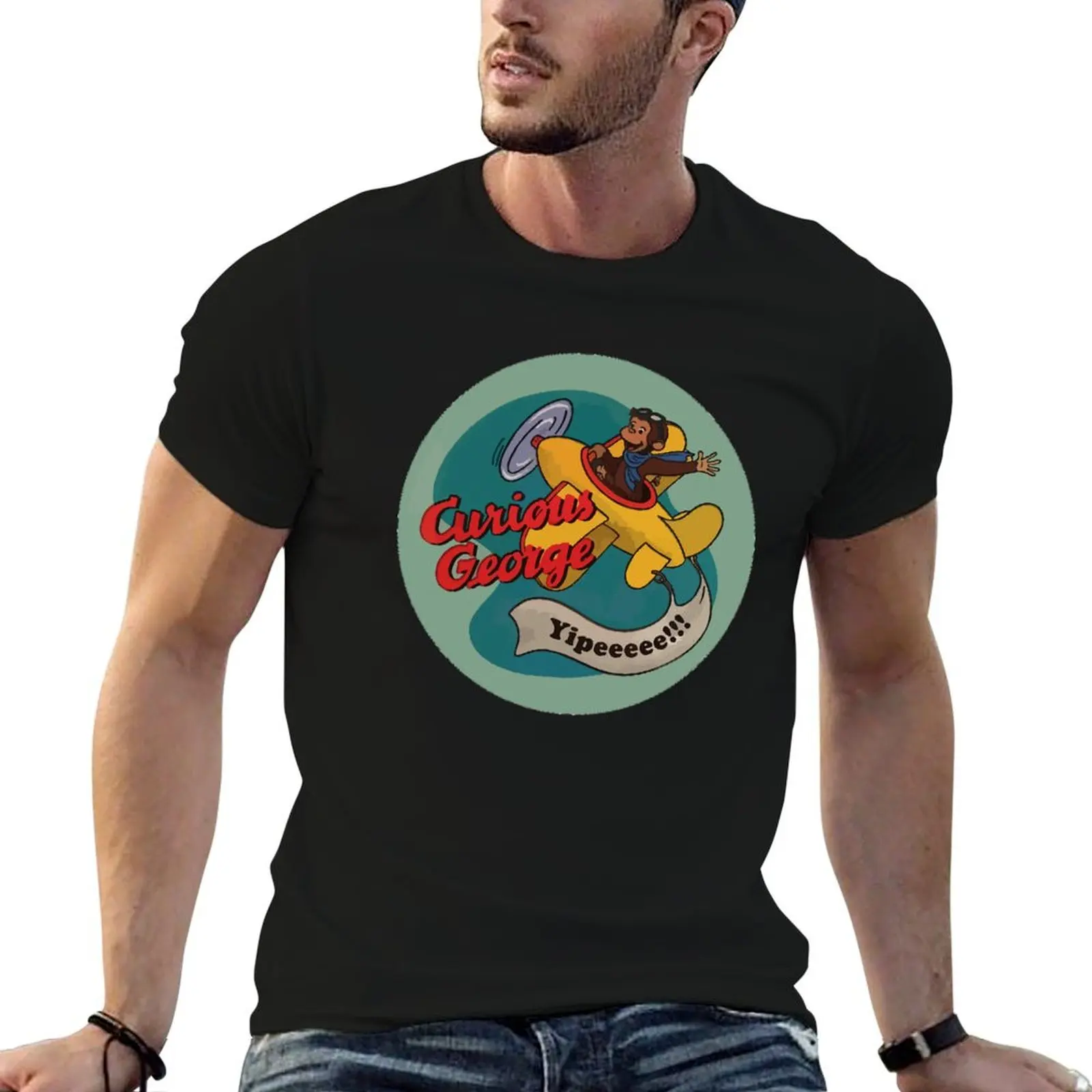 curious george. T-Shirt man graphic t shirt t shirt for man 100 percent cotton funny t shirts man T-Shirt