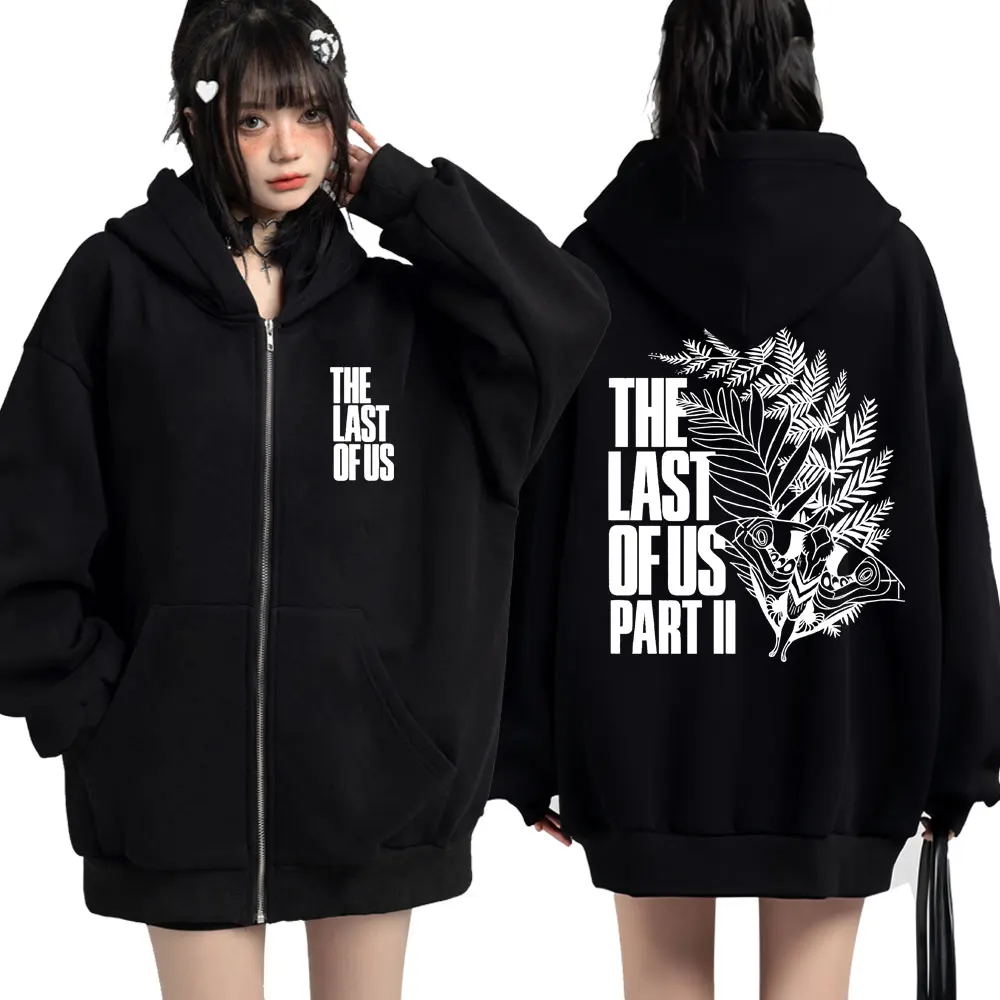 The Last of Us Ellie Zipper Hoodie Men Women Harajuku Hip Hop Cardigan Sweatshirt Loose Casual Fleece Tracksuit Streetwear Coats