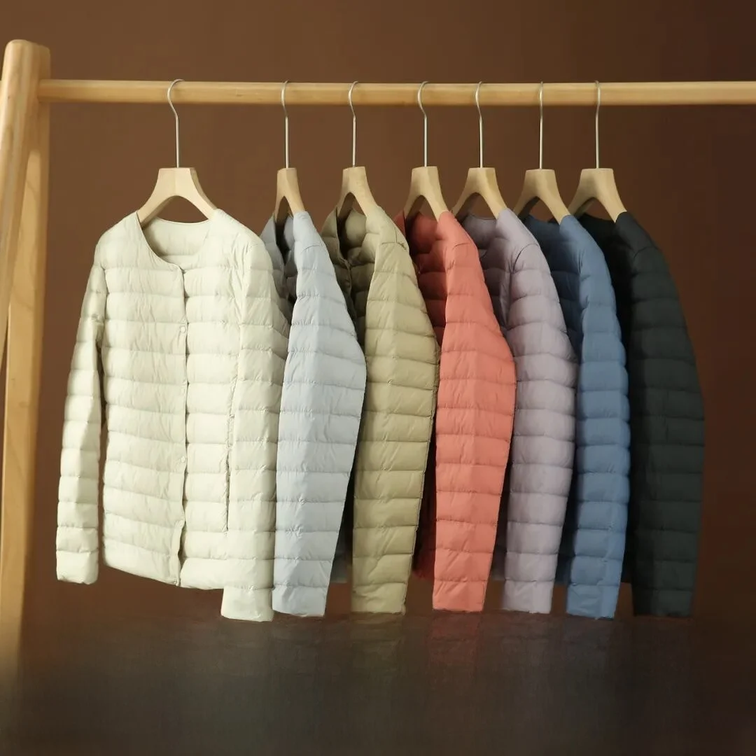 

ex Lightweight 90 Du down Jaet with Loing Feature Try-On Room Storage Wardrobe Winter Coat for Men And Women