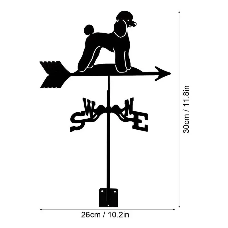 Hund Wetterfahnen Hund Outdoor Garten Metall Wind anzeige Tier Design Windrichtung Anzeige für Veranda Terrasse Dach Innenhof