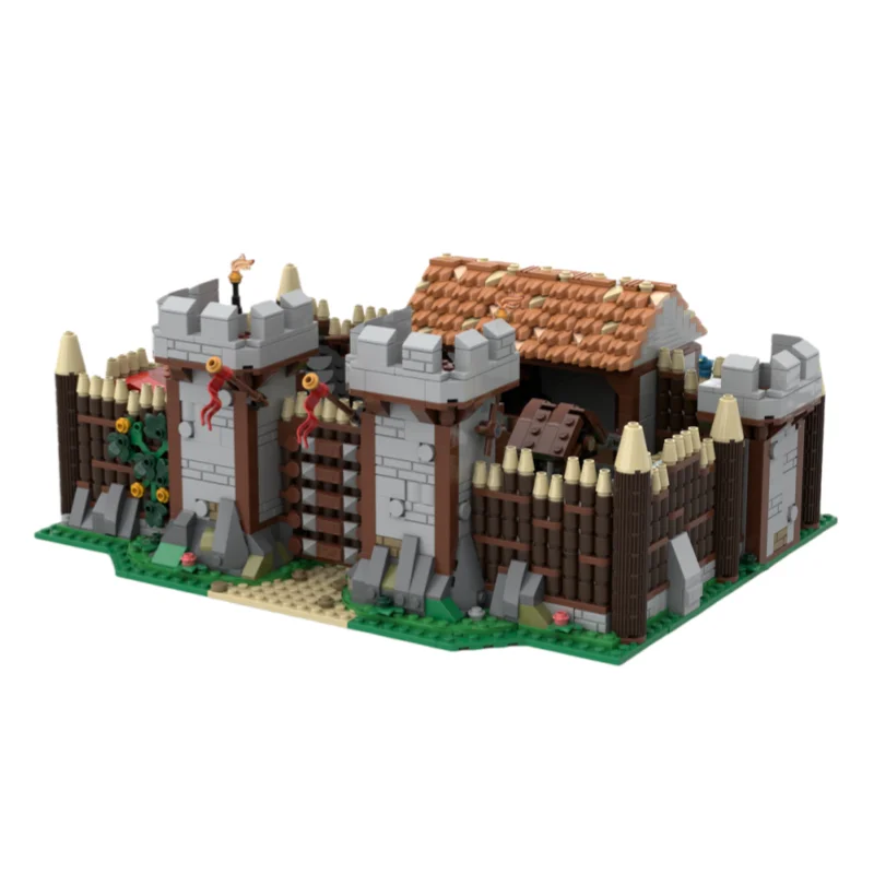 

Набор для сборки средневековой модели дома MOC — игрушечные блоки с мелкими частицами — 2019 предметов — подходит для всех любителей по катанию