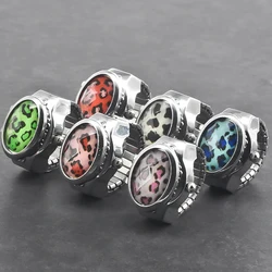 New Gem Flower Clamshell White Dial Can See The Time Finger Watch Casual Fashion Ring Watch
