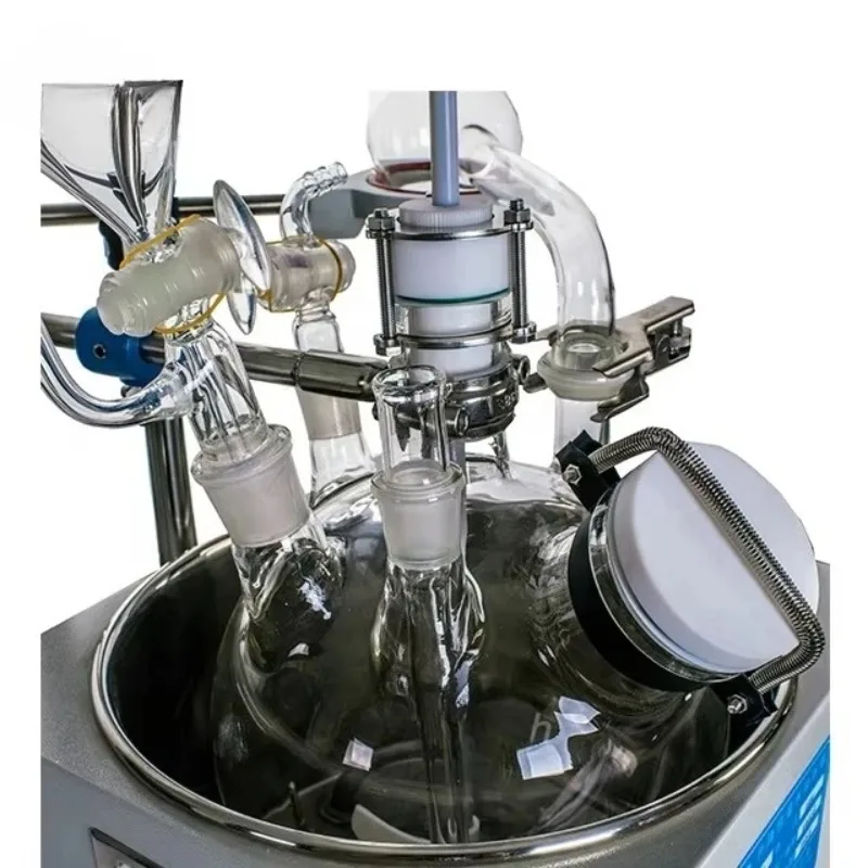 

Small Capacity 1L-5L Monolayer Glass Reactor with Oil Bath for Laboratory Use - Essential Equipment for Chemical Reactions