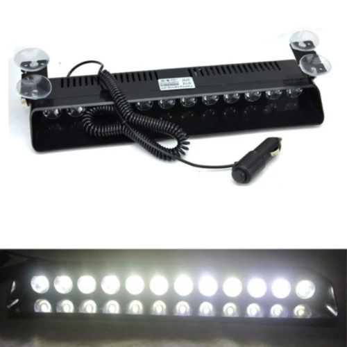Imagen 2 del producto Luces LED de policía de 12LED, luz estroboscópica para coche, lámparas de señal de emergencia de 12V, luz de advertencia, Flash intermitente para parabrisas de camión