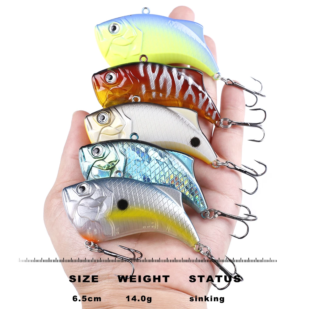 CCLTBA 6.5cm 12g VIB Hard Baits Sinking Lipless Crankbait Wobblers Fishing Lures Bass Trout Lure for Fishing Tackle