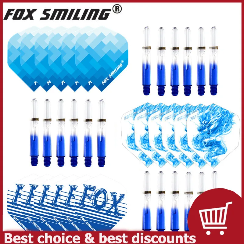 Fox Sorrindo Nylon Dart Shafts, Popular Nice Pattern, Acessórios para dardos macios e aço