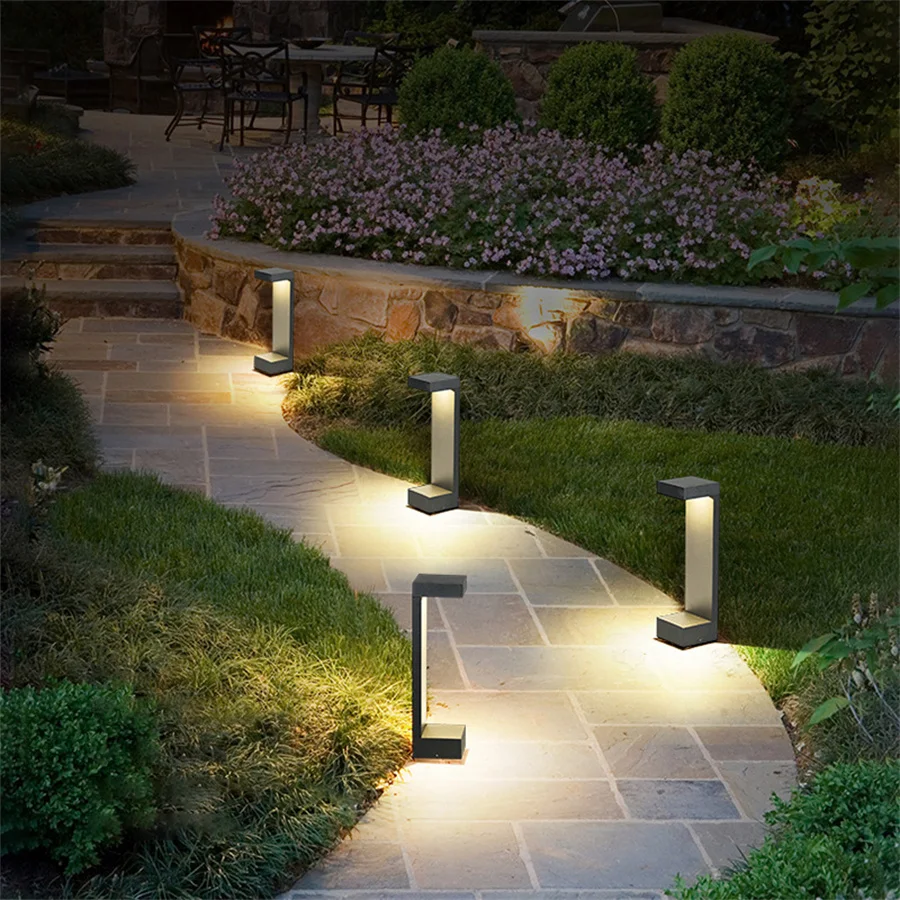 Imagem -05 - Alumínio Outdoor Pathway Lights Ip65 Impermeável Landscape Path Lights Outdoor Fence Bollard Light For Lawn Patio Decor 10w