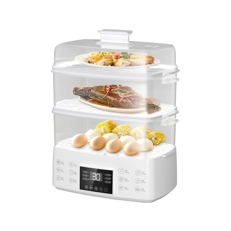 

Multifunctional electric steamer 12L large capacity three-layer 24-hour intelligent reservation steam pot
