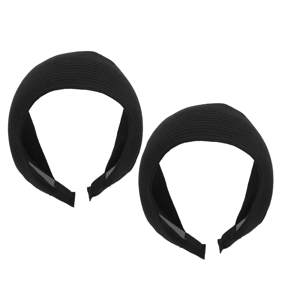 

2pcs Wide Knit Headband For Women Non-Slip Stretchy Hair Band Fashion Headwear Daily Use Washing Face Decorative Accessories