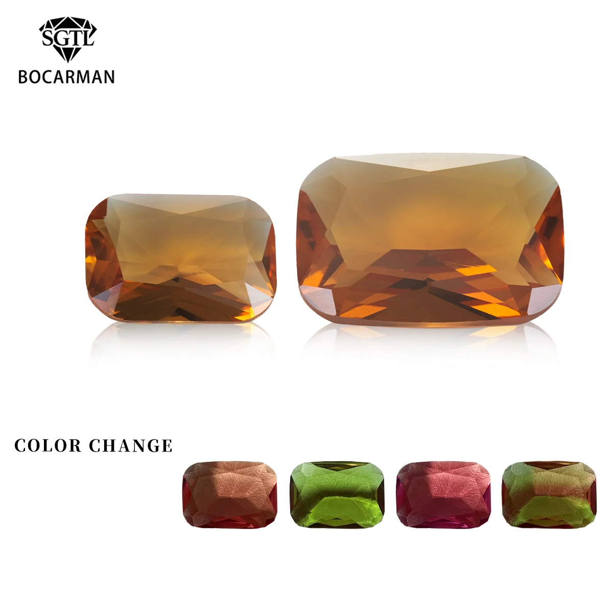 

Sultanite Diaspore Color change gemstone Rectangle Loose stone Gem DIY matching stone beads different light sources change color