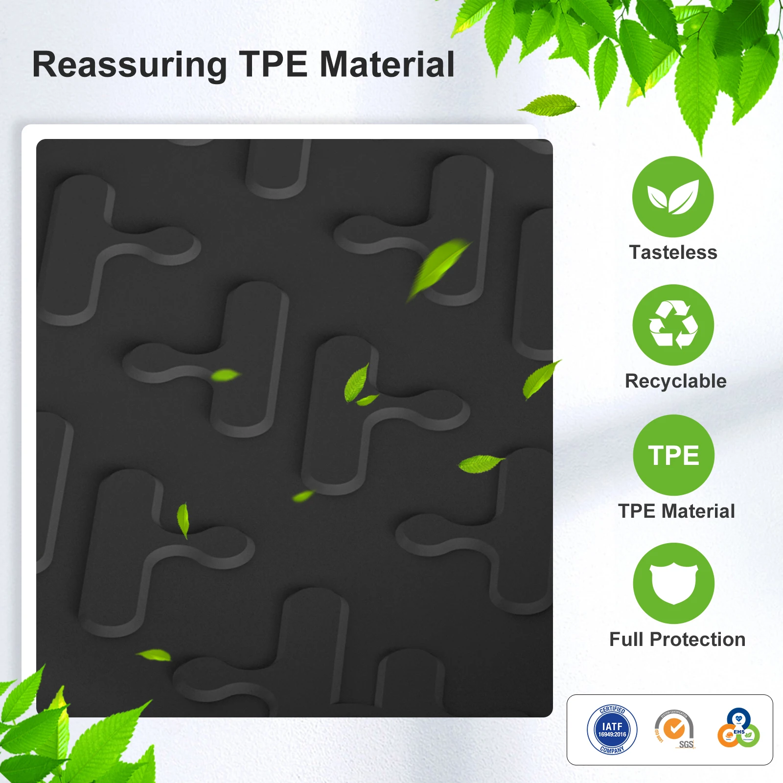 Right Drive for MG IM6 /IM LS6 2025-2027 Car Floor Mats Trunk Pad TPE Foot Pad All Weather Waterproof Accessories Black view 4