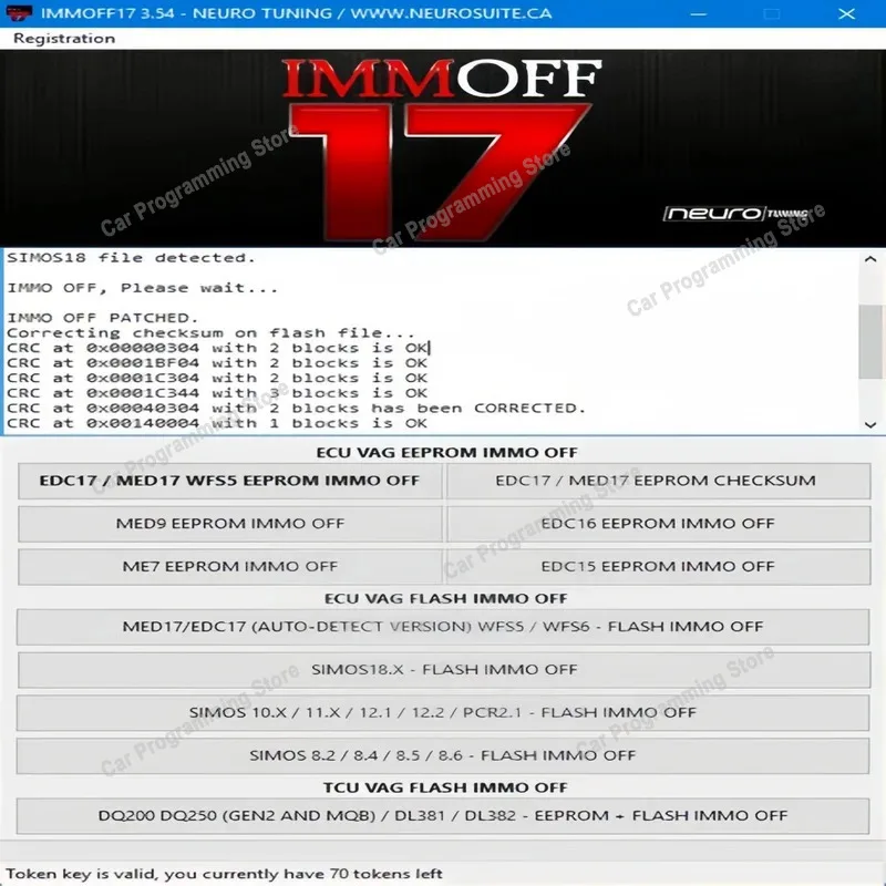 Pacchetto Software Hot Immo OFF + Immoff 17 + Immo Doctor + Strumento Di Servizio Immo + Immokiller + Calcolatore Di Codici PIN Immo + Decodificatore Universale Immo-image
