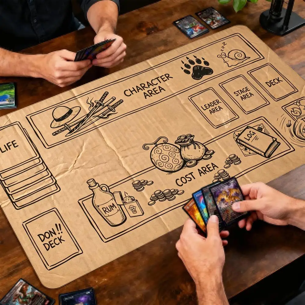 Tapis de jeu en carton sur le thème Magic, en caoutchouc durable pour jeux MTG et TCG, 24"x14", tapis de souris et de bureau, design convivial