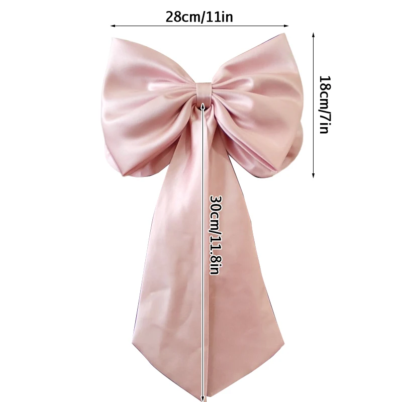 30 ซม. Handmade ที่ถอดออกได้ Bowknot ขนาดใหญ่พร้อม Pin - เหมาะสําหรับเข็มขัดแต่งงานและอุปกรณ์เสริมชุดเจ้าสาว