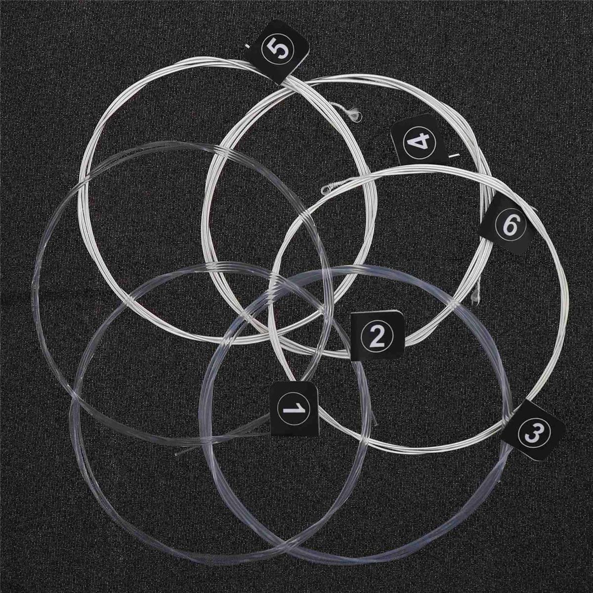 A71P 24 قطعة سلاسل الغيتار التقليدية الكلاسيكية وتر غيتار سلسلة E/B/G/D/A/E استخدام سلك النايلون يشعر معتدل NX-35 #3