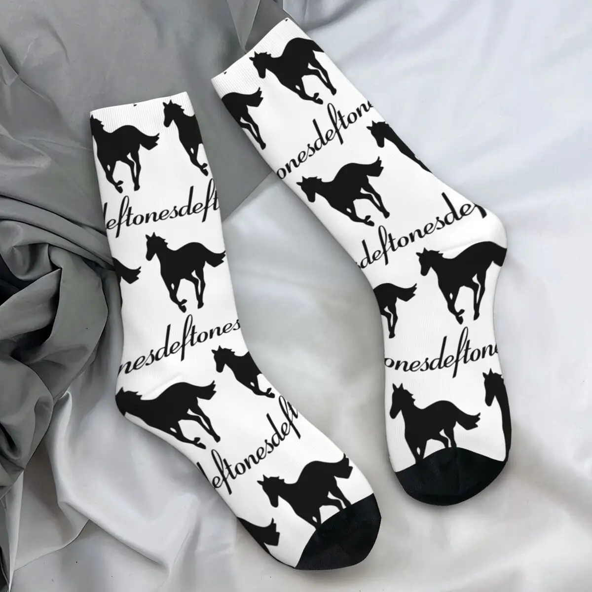 Deftones Metal Punk Socks Casual Stockings Men Medium Soft Running Sports Socks Winter Graphic Non Slip Socks