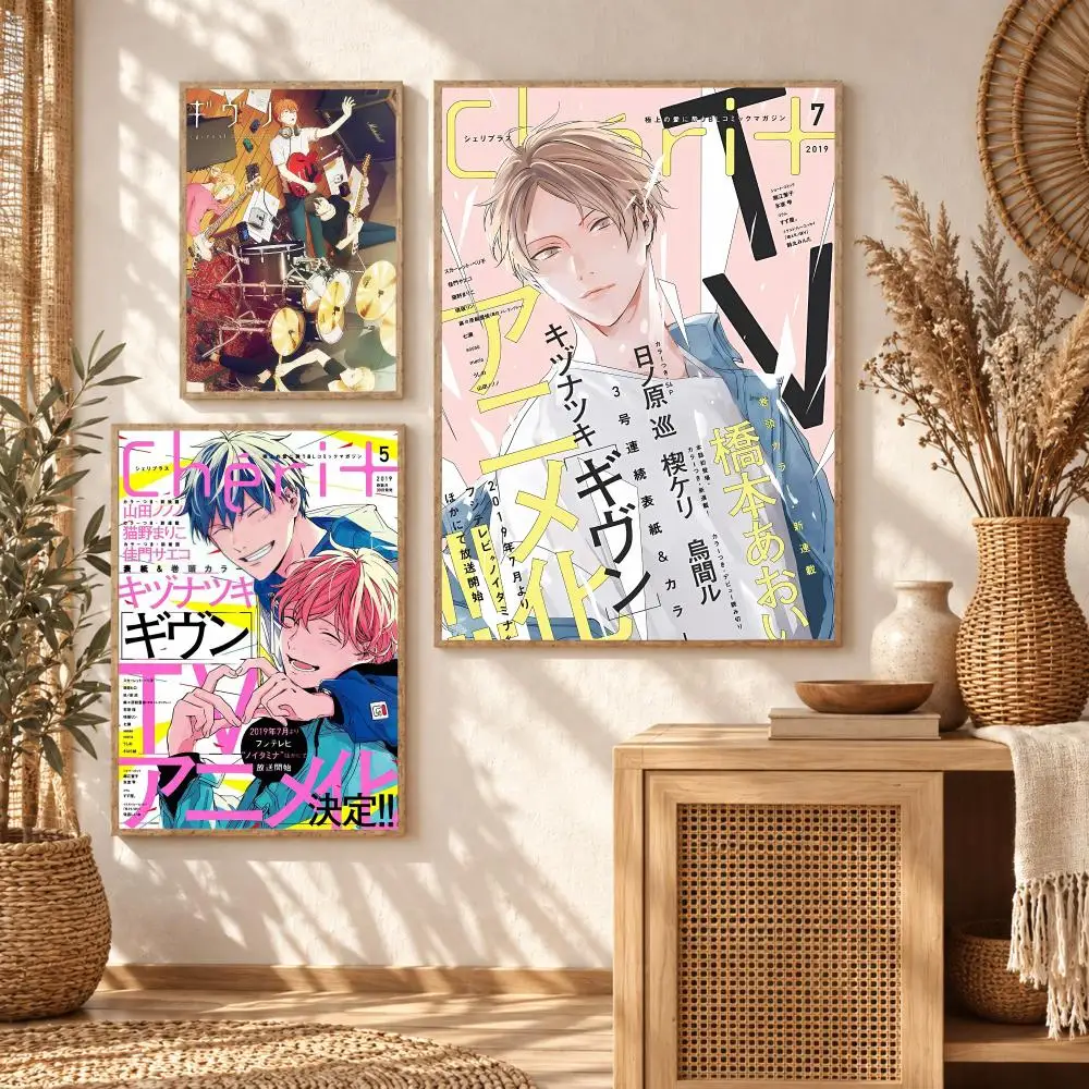 Anime G-Given Yaoi Comic Painting Calligraphy Modern Canvas Wall Art Prints for Living Room Decor | Wall Decals