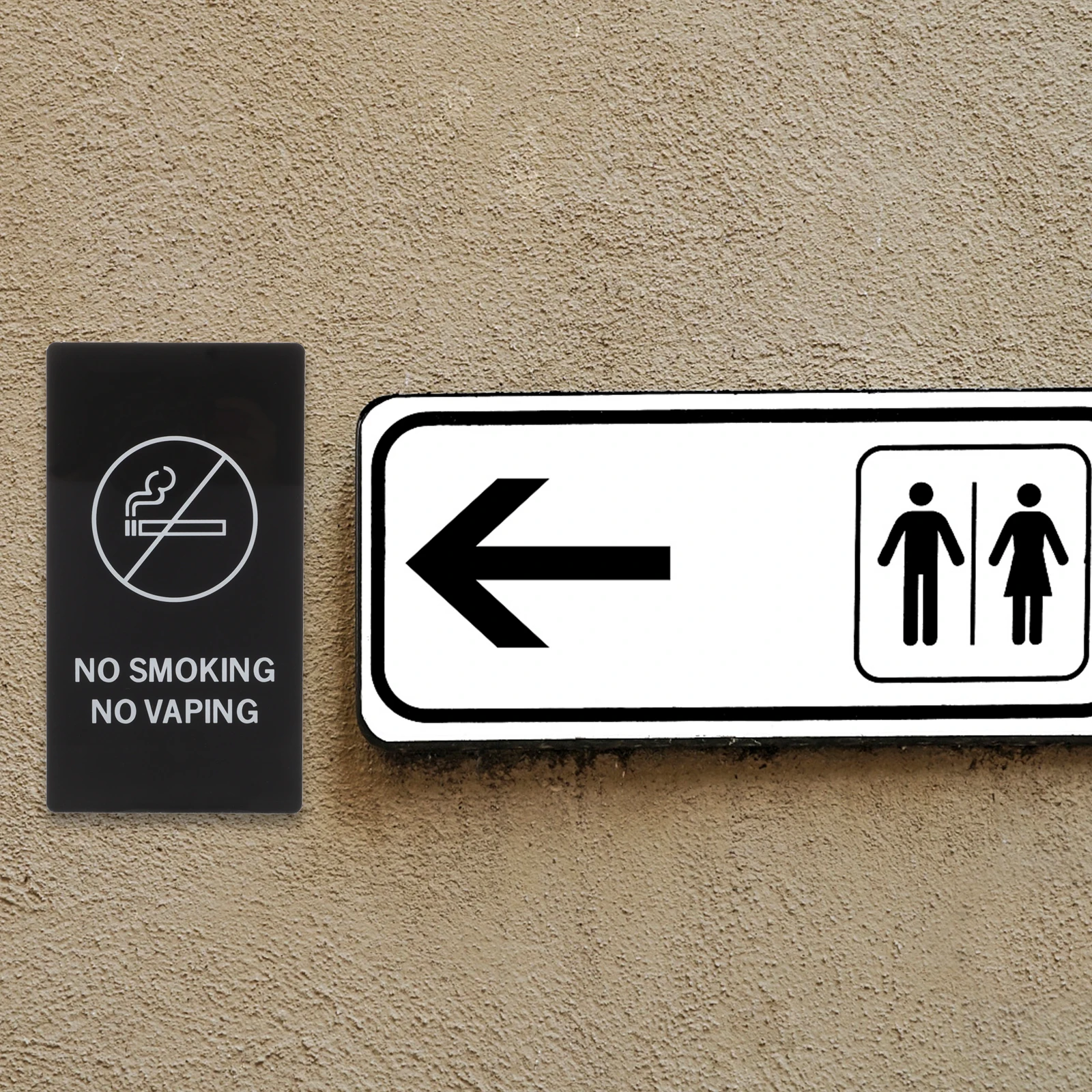 

No Smoking Sign Acrylic Safety Warning Board For Public Places Toilet Office Hotel Wall Sticker Rectangular No Smoking Indicator