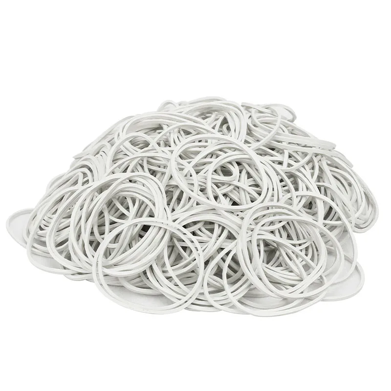 High Quality White Elastic Rubber Bands Stretchable Sturdy Rubber Rings For Office School Home Dia 15mm-60mm Width=Thick1.5mm