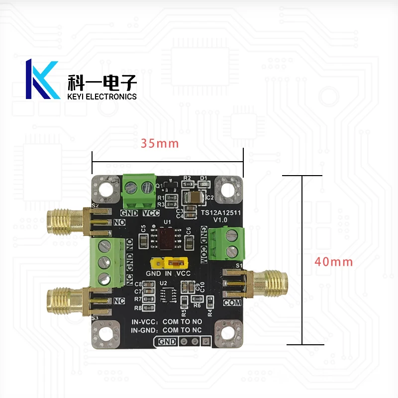 TS12A12511 Module High-speed Single Pole Double Throw Analog Switch Module Has Low Single and Bipolar Conduction Resistance