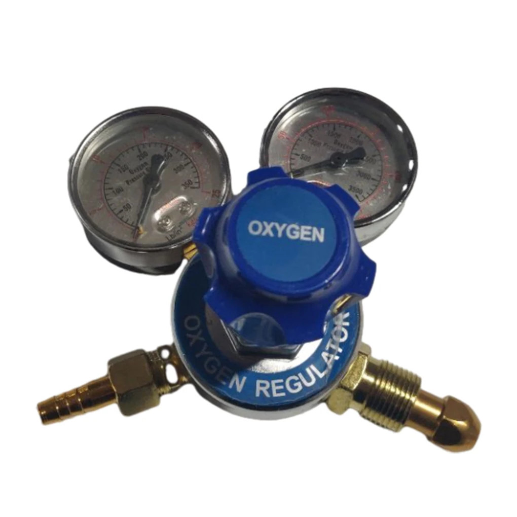 Oxygen Pressure Reducer Brass Dual Gauge Pressure Regulator Welding Cutting Gas Flow Meter Reducing Guage Tools