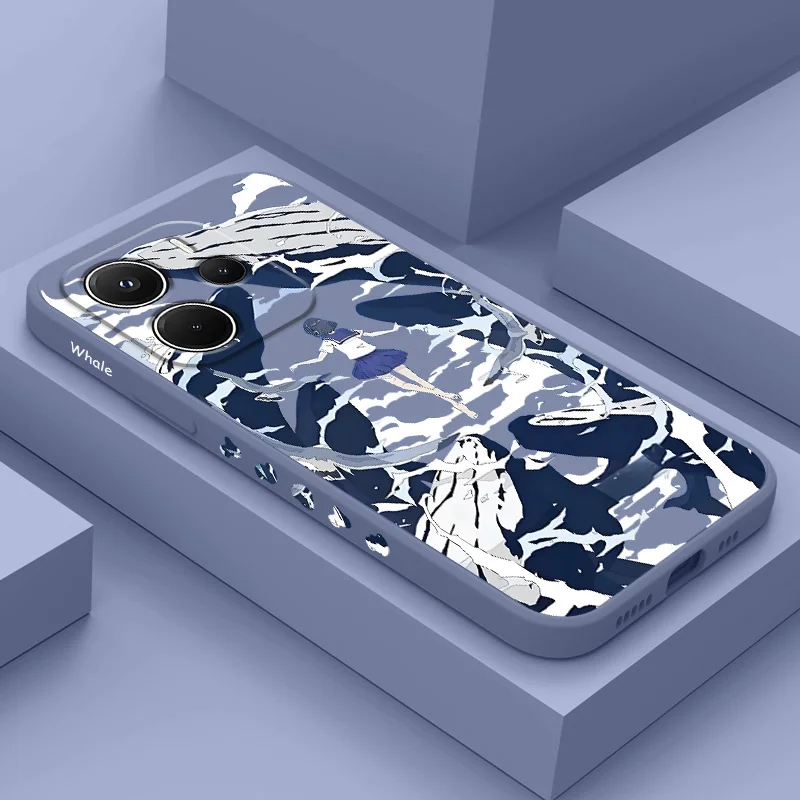 

Magic Whale Phone Case For Xiaomi Redmi Note 14 13 12 12S 11 11S 10 10S Pro Plus 15 15C 14C 4G 5G Silicone Cover