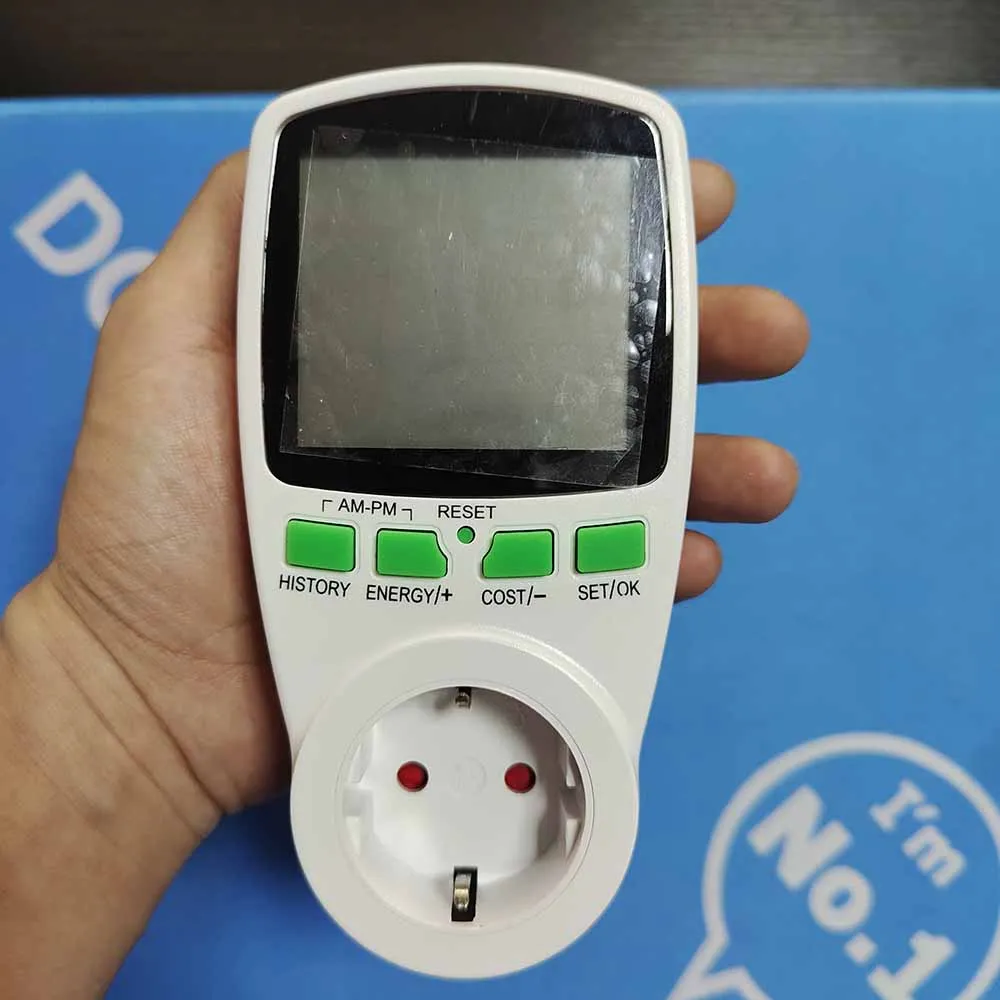 AC Power Meters 220V Digital Wattmeter EU Energy Meter Watt Monitor Electricity Cost Diagram Measuring Socket Analyzer