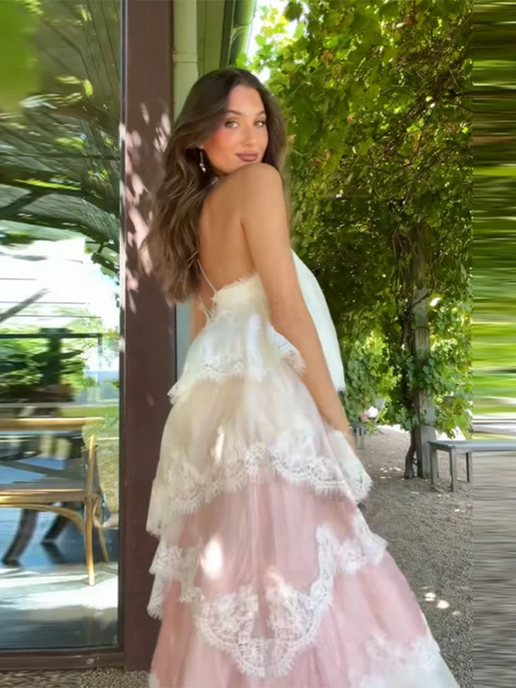 pink and white flowy dress White and Pink Floral Dress