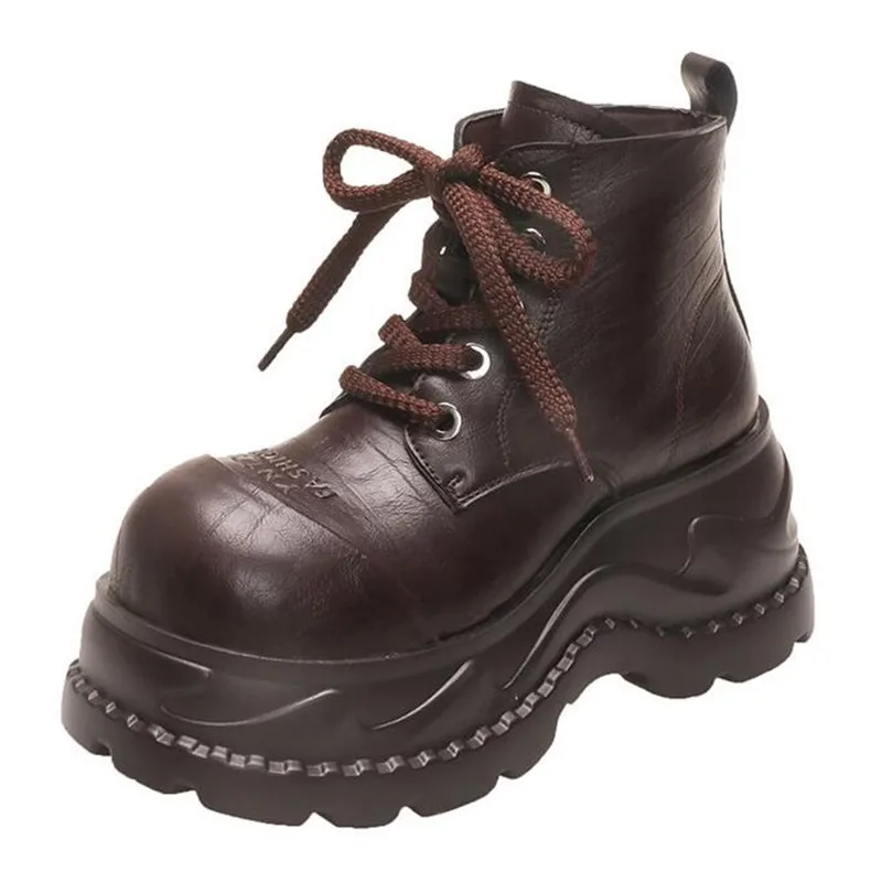 2026 New Microfiber Genuine Ankle Booties Chimney Shoe Genuine Pu Leather Zipper Boots Women Autumn Motorcycle Spring Sport Shoe