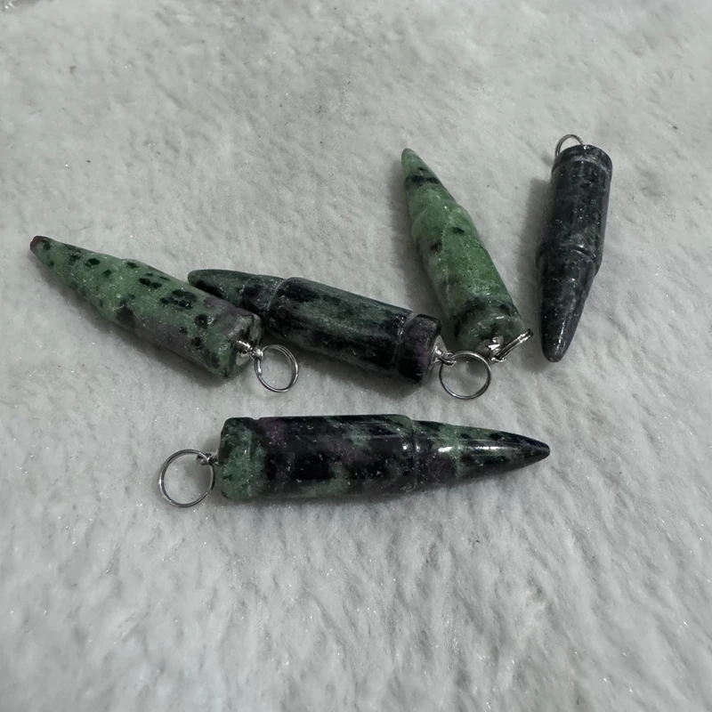 قلادة من الياقوت الطبيعي ، أحجار كريمة للشفاء ، قلادة برصاصات ، قلادة ياقوت ، 10 × 43 ، بيع بالجملة ، 5