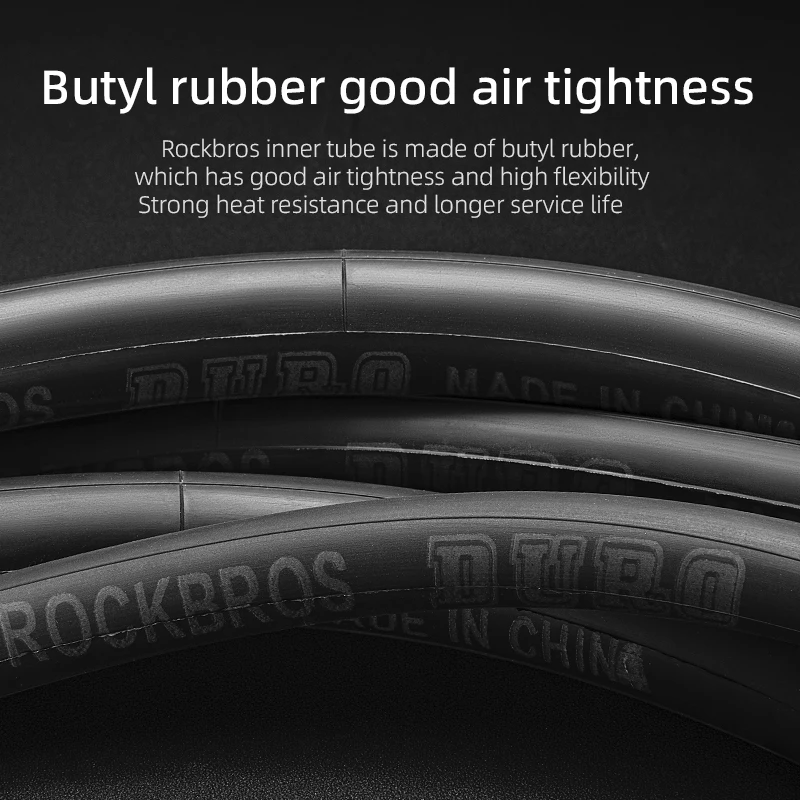 ROCKBROS Bicycle Inner Tube 700C Road Bike Tube 700*23C 25C 28C 35C Schrader Presta Valve Butyl Rubber Cycling Inner Tube gallery 1