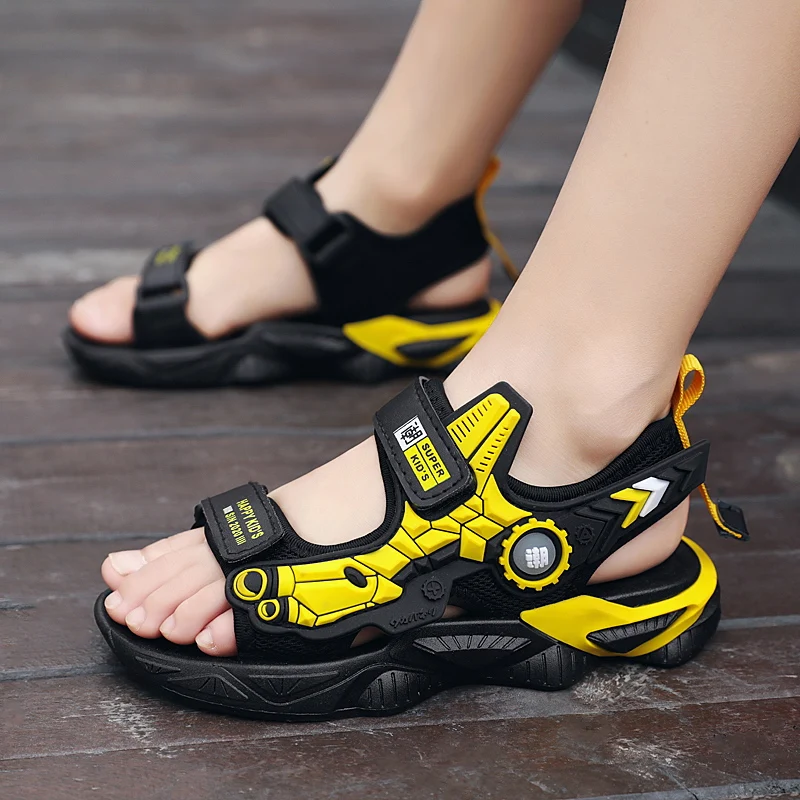 Sport Sandals Brand Breathable Cartoon Design Sandals For Boys Casual Beach Shoe Cute Soft Sole Student Kids Shoes Girl