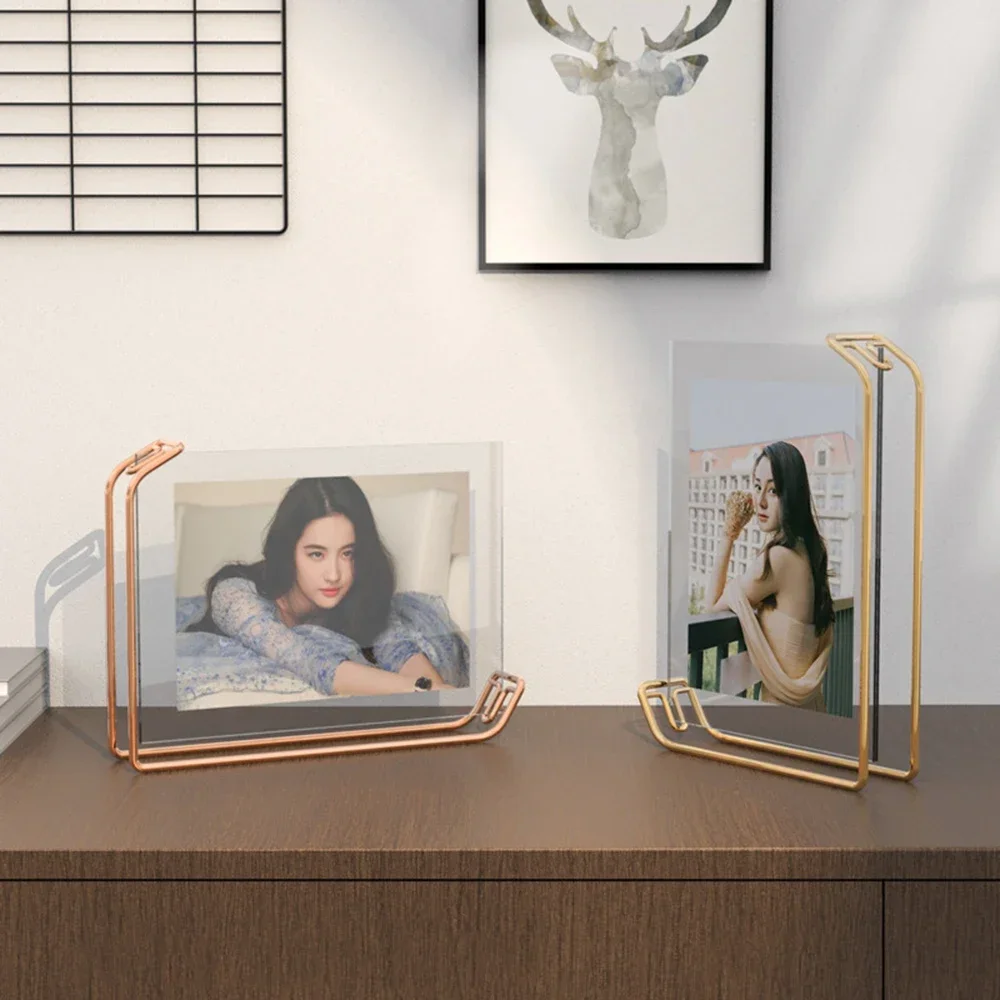 A4 Menu Paper Display Frame 6 8-inch Acrylic Picture Frame Logo Station Poster Metal Frame Picture Cafe Restaurant Price Display