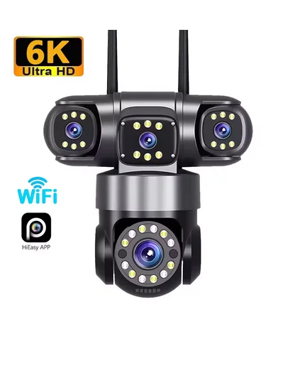 

10K 20MP Home Security Outdoor WiFi Camera 4 Lens 4 Screen 360° 16X Zoom CCTV Wireless Surveillance PTZ Cam Security Protection