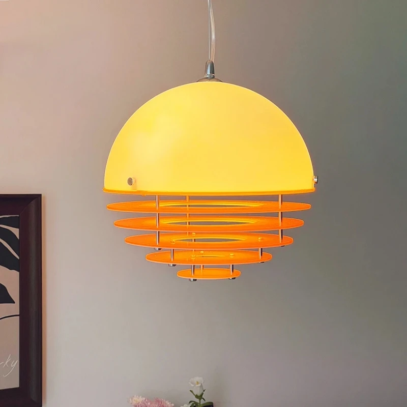 

Modern minimalist LED pendant lights for restaurants cafes bars kitchens vintage acrylic spheres Bauhaus decorative lighting