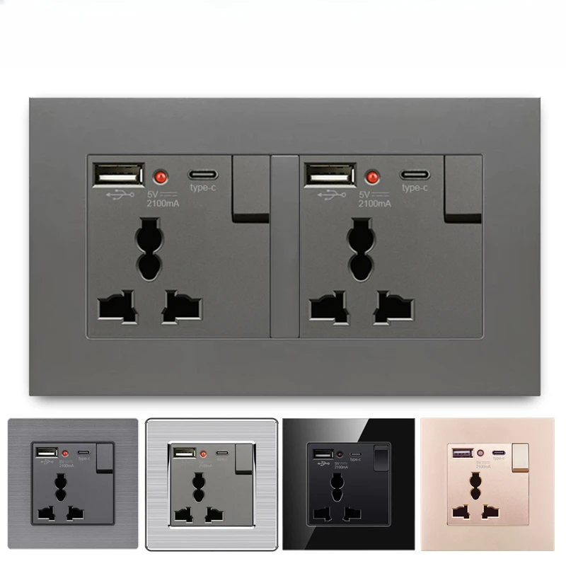 Charging socket 13A British electrical twin socket Singapore British standard British standard plug socket